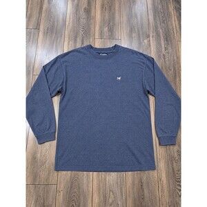 Vintage Y2K Big Dogs Mens XL Navy Long Sleeve Shirt Embroidered Logo Skater